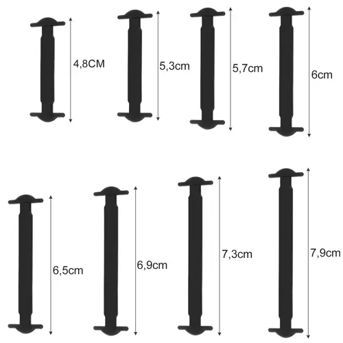 Vízálló kötésmentes szilikon cipőfűző készlet – 16 db, fekete szín (WNDR19933) - Image 2