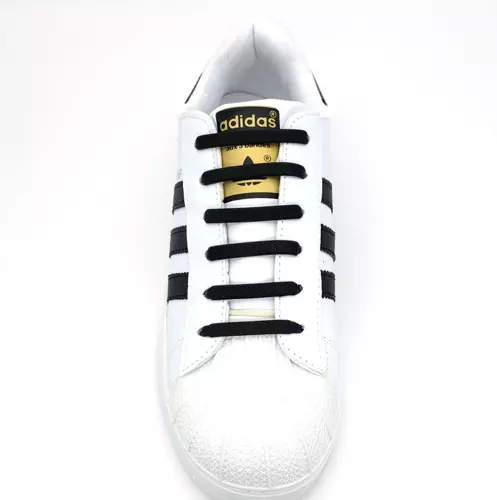 Vízálló kötésmentes szilikon cipőfűző készlet – 16 db, fekete szín (WNDR19933) - Image 7