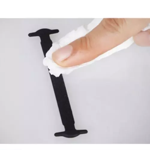 Vízálló kötésmentes szilikon cipőfűző készlet – 16 db, fekete szín (WNDR19933) - Image 8