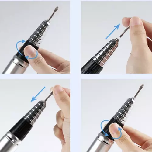 Manikűr és pedikűr gép 6 csiszolófejjel, digitális kijelzővel (WNDR20789) - Image 8