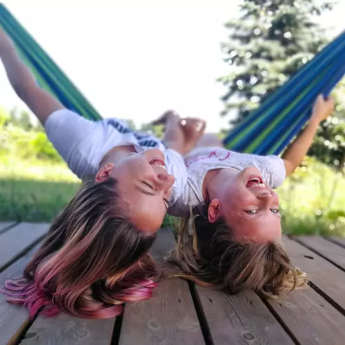 Csíkos, kétszemélyes függőágy tárolózsákban - 260 x 160 cm (WNDR21078) - Image 4