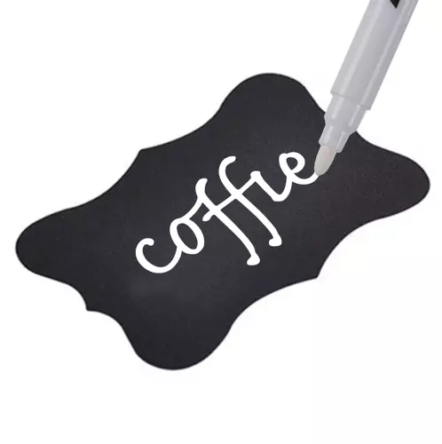 Többször használható, törölhető öntapadós fekete matricák fehér tollal (WNDR21643) - Image 2