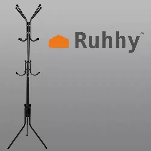 Masszív Álló Ruhafogas – 12 Akasztóval és Műanyag Védőkupakkal (WNDR23815) - Image 8