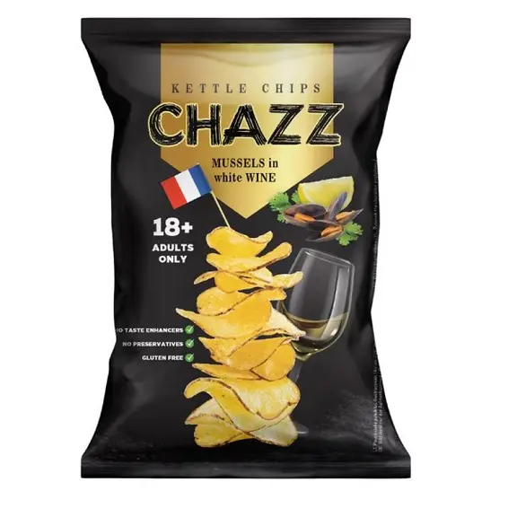 Chazz kagyló és fehérbor ízű burgonyachips – a tenger zamata egy ropogós falatban – 90g - Image 2