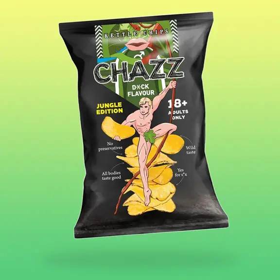 Chazz pénisz ízű burgonyachips – egy merész és különleges snack - 90g - Image 2