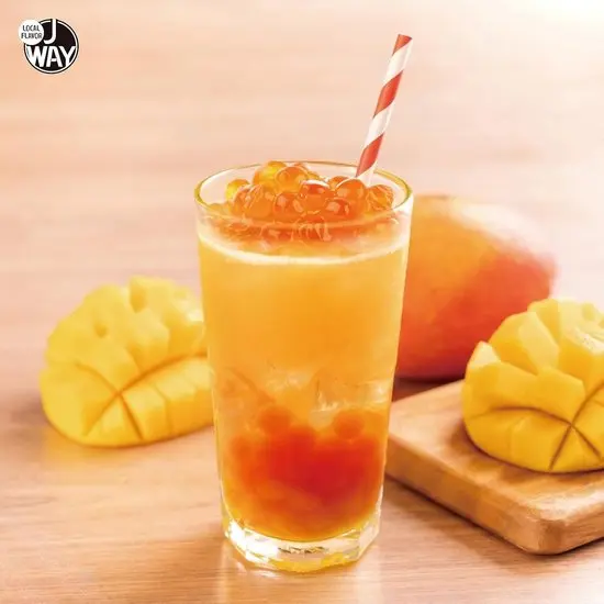 JWAY Popping Boba Mango Flavor – trópusi mangó ízű, roppanós boba golyók - 500g - Image 2