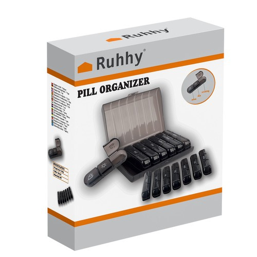 Hét napos gyógyszeradagoló, 7 tárolóval, három részre osztva (WNDR24287) - Image 14