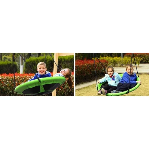 Nagy Kerti Fészekhinta – 100 cm Átmérő, 150 kg Terhelhetőség, Állítható Magasság (WNDR23514) - Image 8