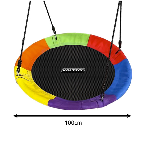 Fészekhintás Kerti Hinta Gyerekeknek – 100 cm Átmérő, 160 kg Teherbírás (WNDR25285) - Image 6