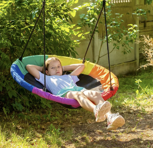 KRUZZEL Gólyafészek Hinta – 110 cm-es, színes, kültéri/otthoni használatra (WNDR25284) - Image 5