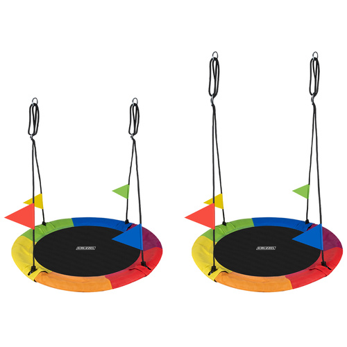 KRUZZEL Gólyafészek Hinta – 110 cm-es, színes, kültéri/otthoni használatra (WNDR25284) - Image 7